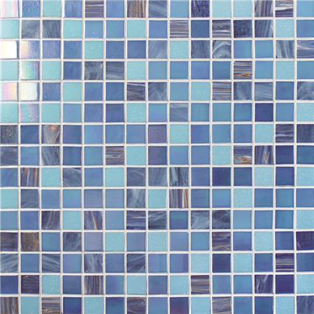 Luxury Blue Blend Gold Line BGE001,Pool tiles, Glass mosaic tiles, Glass mosaic backsplash