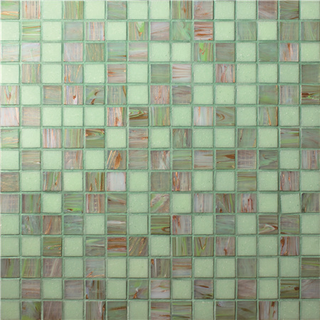 豪华绿色混合金线BGE003,游泳池马赛克，玻璃马赛克瓷砖，玻璃马赛克厨房后挡板