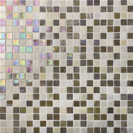 Jade Iridescent BGC008,Telha de mosaico, Mosaico de vidro, Telha de mosaico de vidro, Telhas de mosaico de vidro iridescente