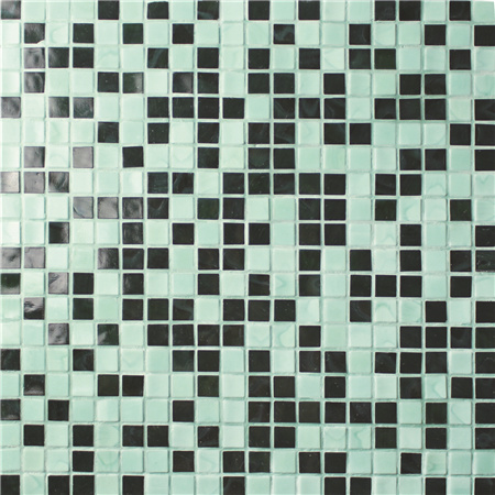 Square Multicolored BGC018,Pool tile,Pool mosaic, Glass mosaic, Square melting glass mosaic 