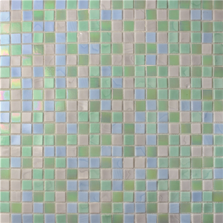 Square Glowing Green Blend BGC028,Pool tile, Swimming pool mosaic, Glass mosaic, Glass mosaic tile shower