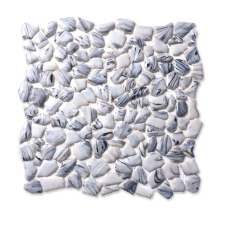 Free Stone Pebble Shape Hot Melt Glass Grey BGZ903,Glass Mosaic, Mosaic Bathroom Countertop, Mosaic Floor Tiles 