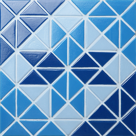Santorini Blossom TRG-SA-BL,Azulejos de la piscina, azulejo del triángulo, azulejo inferior de la piscina