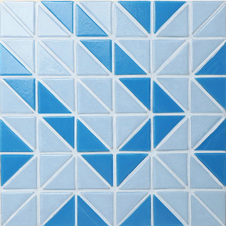 Santorini Puzzle TRG-SA-PZ,Azulejo de piscina, telha de triângulo, projetos de azulejos de piscina