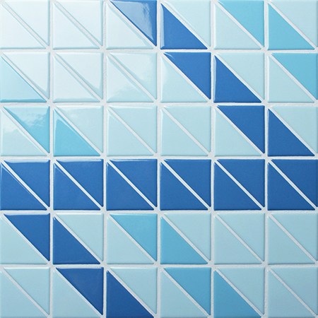 Santorini Ribbon TR-SA-R,Triangle mosaic, Triangle mosaic tile, Triangle mosaic pieces, Pool mosaic tiles