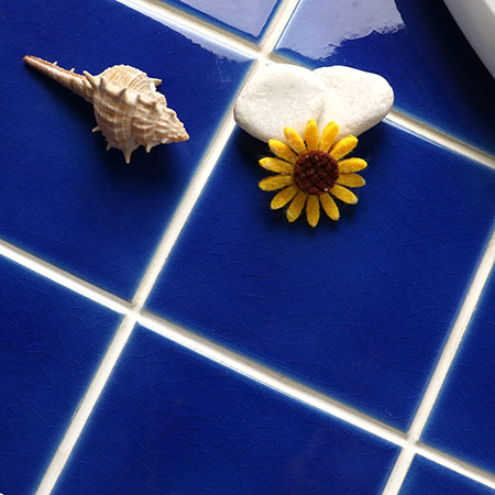 冷冻蓝色裂纹BCQ604,马赛克瓷砖，池瓷砖，游泳池马赛克