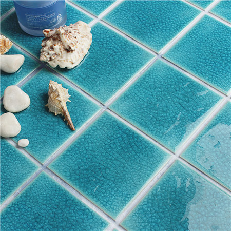 Frozen Shiny Blue Crackle BCQ608,Mosaic tile, swimming pool mosaics, decorative pool tile