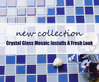 New Collection: Crystal Glass Mosaic Tile Installs A Fresh Look-Glass mosaic, Glass mosaic tile, Crystal glass mosaic tiles