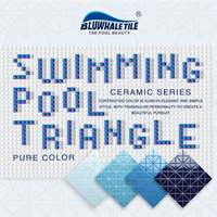 4 Popular Pure Blue Triangle Mosaic Tiles for Swimming Pool Design-triangle mosaic tiles, triangle tile, mosaic triangle, china blue triangle mosaic tiles