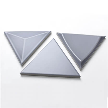 Triángulo 3D BCZ310D gris,azulejos grises de la pared, azulejo de la pared de la porcelana 3D, azulejo formado triángulo