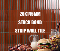 New Collection: 20x145mm Stack Bond Porcelain Mosaic Strip Wall Tile -strip mosaic tiles, mosaic strip wall tile, stack bond tile backsplash, stack bond mosaic tile