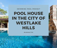 Pool House В городе Westlake Хиллз-Дом у бассейна, проектирование бассейнов, Плавательный бассейн мозаики поставок плитки
