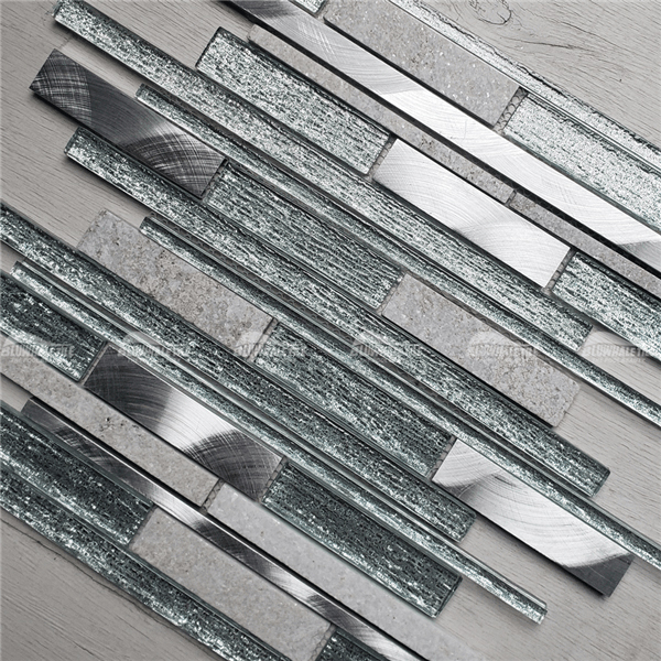 Strip Crystal Glass ZHM2905,mosaico de mármol de vidrio, baldosa de mosaico de piedra de metal de vidrio, fabricantes de azulejos de piscina