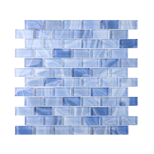 Brickbond Glass GZOM9903,glass waterline tile, glass brick tiles, 1x2 glass tile