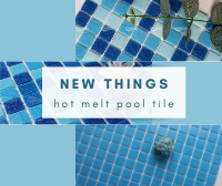 New Things: 7 Styles 1 Inch Hot Melt Iridescent Pool Tile-iridescent blue tile, swimming pool tile suppliers, modern pool waterline tile