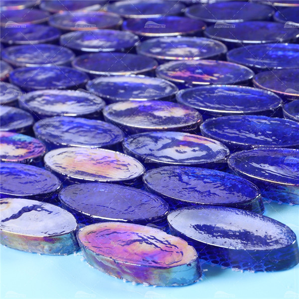 Carreaux de verre iridescent GZOF1606,conceptions de tuiles de frontière de piscine, tuiles bon marché de piscine, tuile irisée de piscine