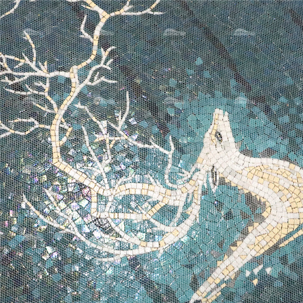 Pool Art Deer,deer mosaic mural, deer mosaic mural art, mosaic murals for sale