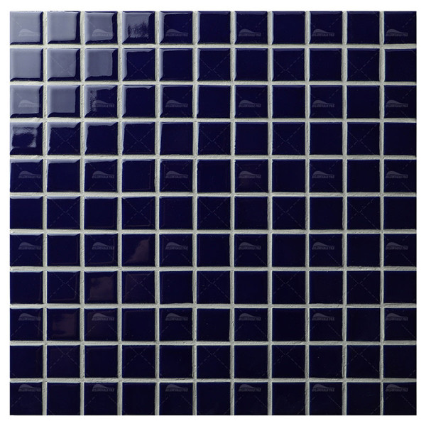 Classic Dark Blue IGA3607,pool tile supply, 1x1 ceramic pool tile, dark blue mosaic pool tiles