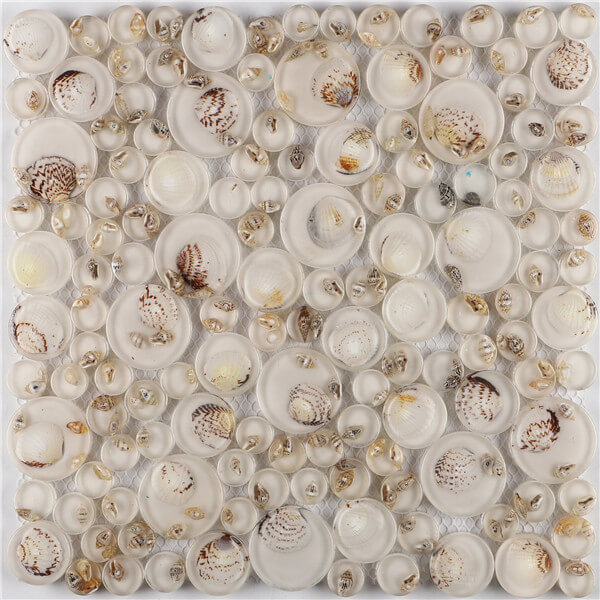 Glass Resin Mother of Pearl GZGH8901,glass mother of pearl mosaic, round resin glass mosaic, tile supplier