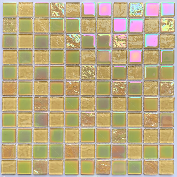 25x25mm Square Crystal Glass Iridescent Tangerine GIOL1502,swimming pool tiles mosaic,glass tiles swimming pools,mosaic pool tiles for sale