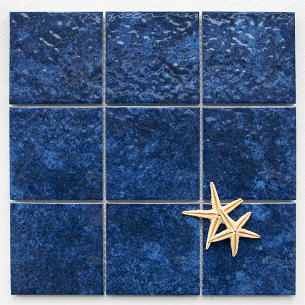 97x97mm Ripple Surface Square Glossy Inkjet Porcelain Ocean Blue MOA1605,pool tile, ceramic swimming pool tile, ceramic pool tile manufacturers