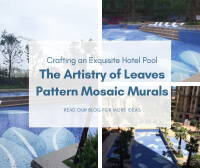 Crafting an Exquisite Hotel Pool: The Artistry of Leaves Pattern Mosaic Murals-swimming pool mosaic art, mosaic pool tile, pool tile ideas