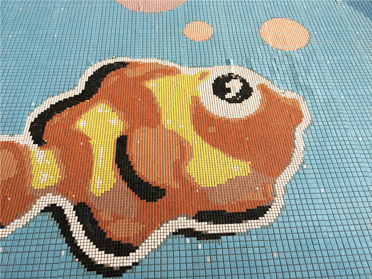 naive clownfish swimming pool mosiac mural.jpg