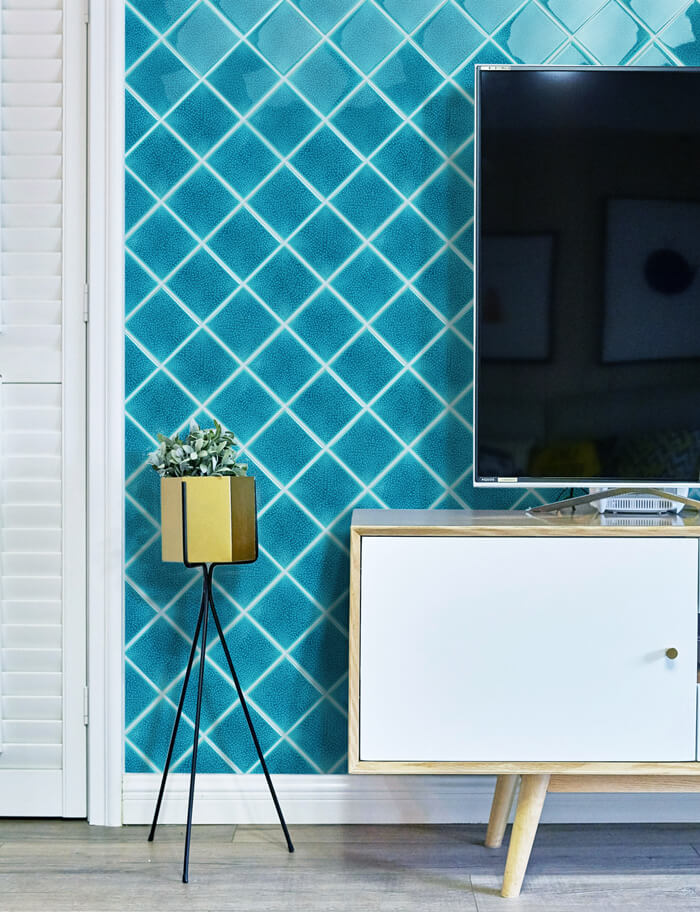 Blue backsplash tile for your television background design.jpg