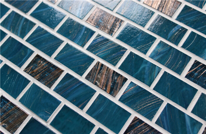 gold line pattern swimming pool blue glass tile mosaic.jpg