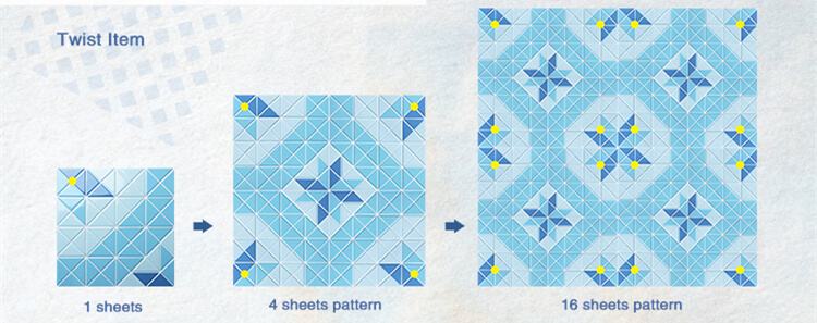 blossom blue 2” porcelain triangle mosaic twist pattern TR-SA-TBL2.jpg