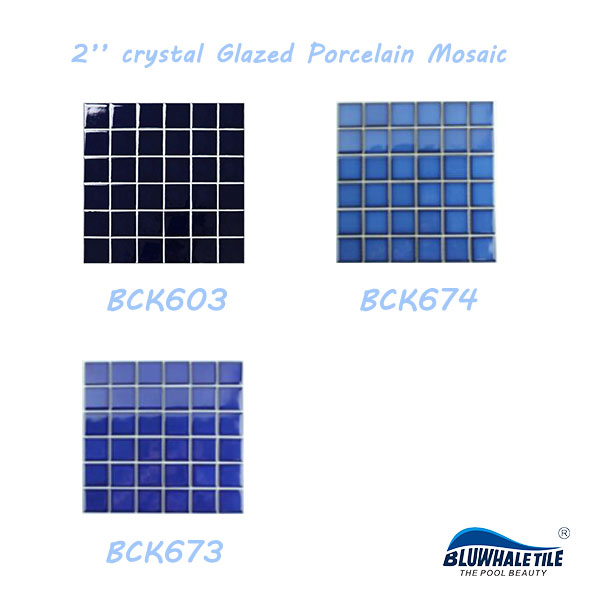 2-inch crystal glazed porcelain mosaic