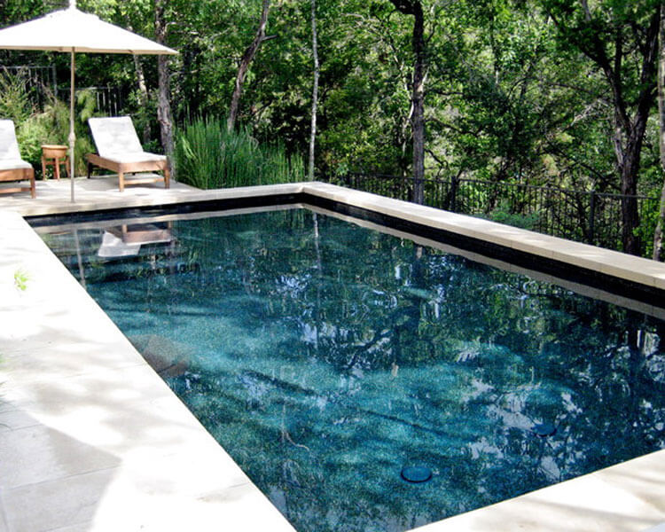 dark color swimming pool mosaic