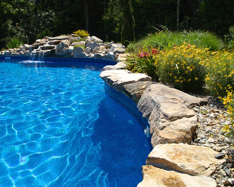 swimming pool natural surrounding decor