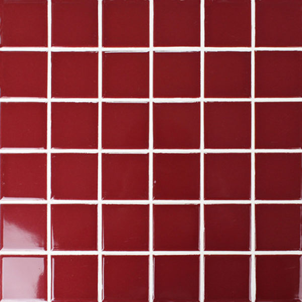 Classic Red Glossy Porcelian Mosaic BCK401