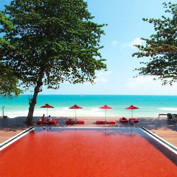 bold swimming pool with red color