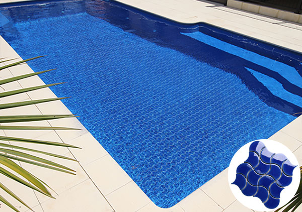 Swimming Pool Mosaic Porcelain, Dark Blue Pool Tiles