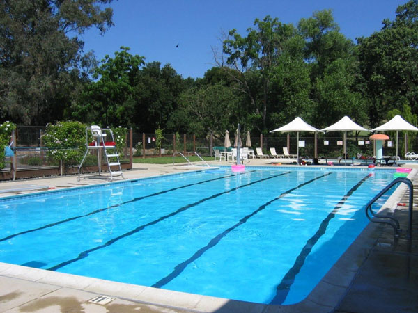 swimming pool with pool tile mosaic