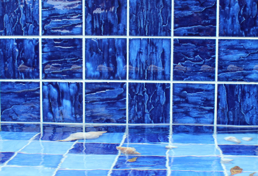 dark blue pool waterline tile