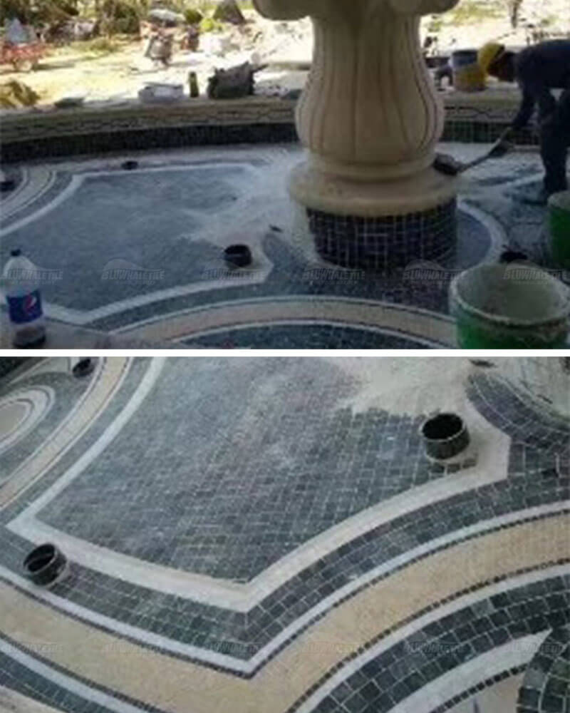 high-quality porcelain mosaic tile for pool fountain project