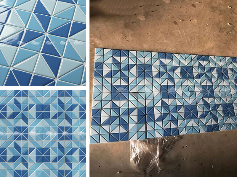 antorini Triangle Blossom 2-inch Pool Tiles