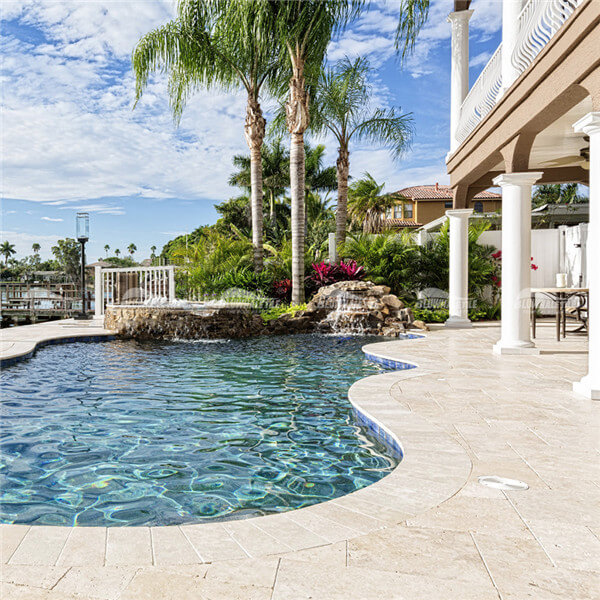 best tile for pool deck travertine