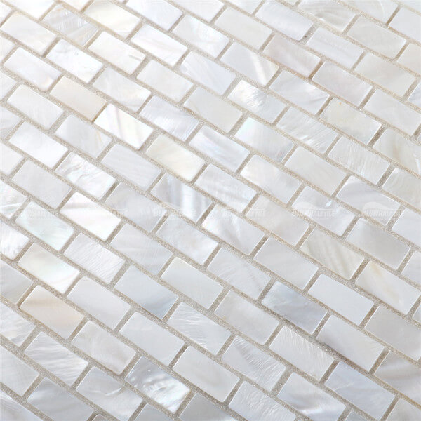 Brick Pearl Shell Mosaic Tile As Hotel Background Decor