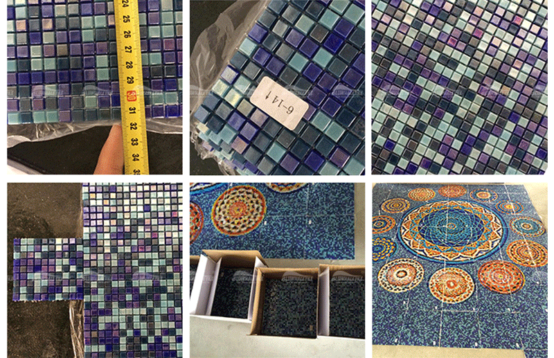 high quality swimming pool glass mosaic murals for sale