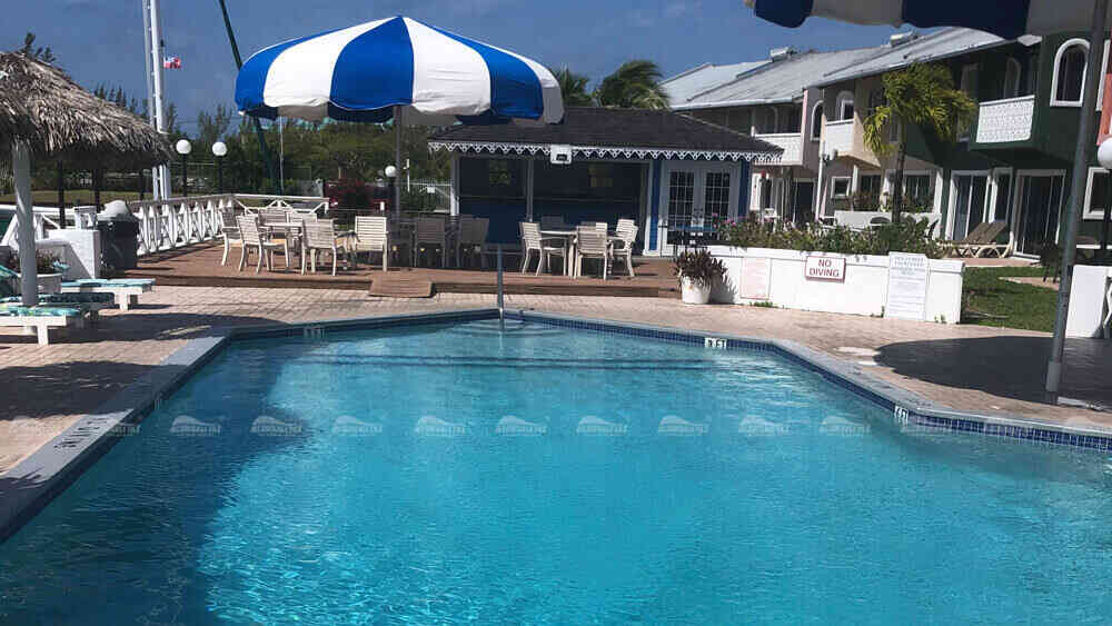 pool with blue glass mosaic