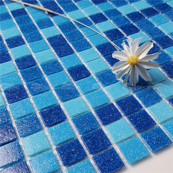 hot melt iridescent blue tile for swimming pool