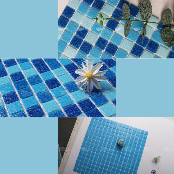 hot melt glass swimming pool tiles for sale