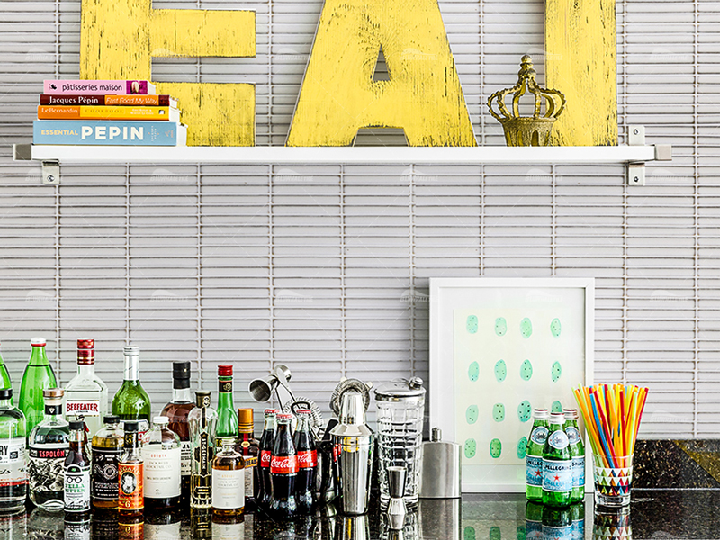 kitchen backsplash with white kit kat tile