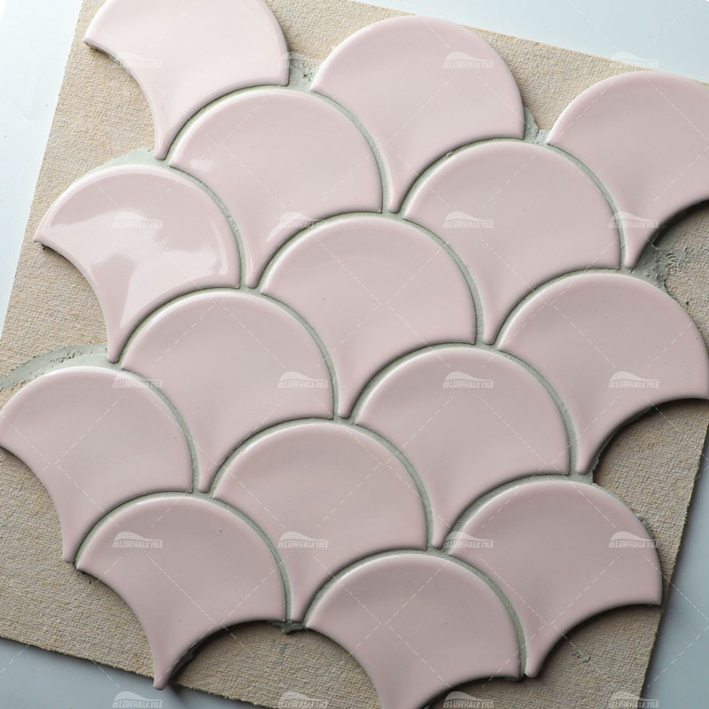 pink fan tile