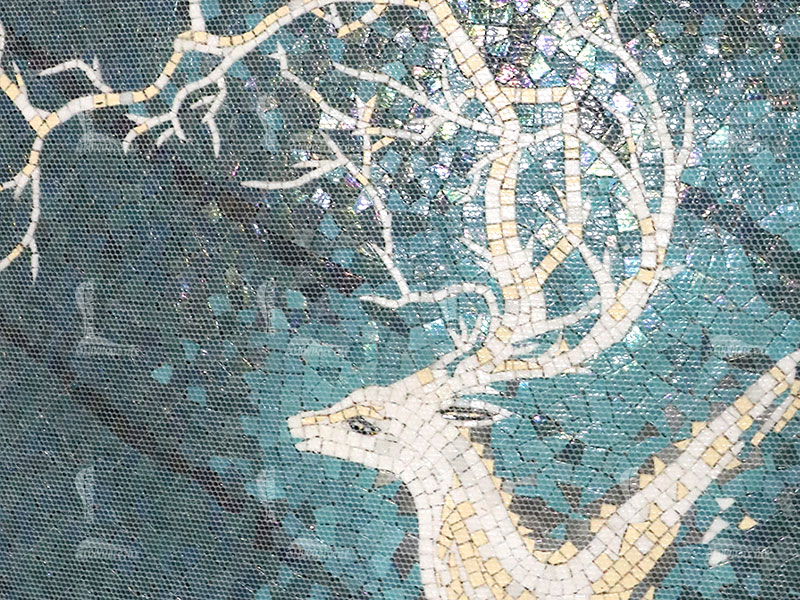 deer pattern mosaic art for pool