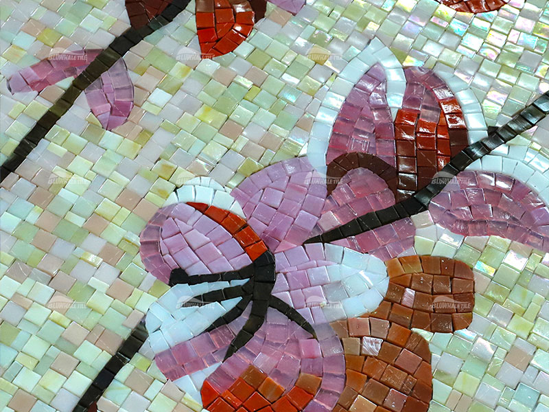 flower pattern mosaic art